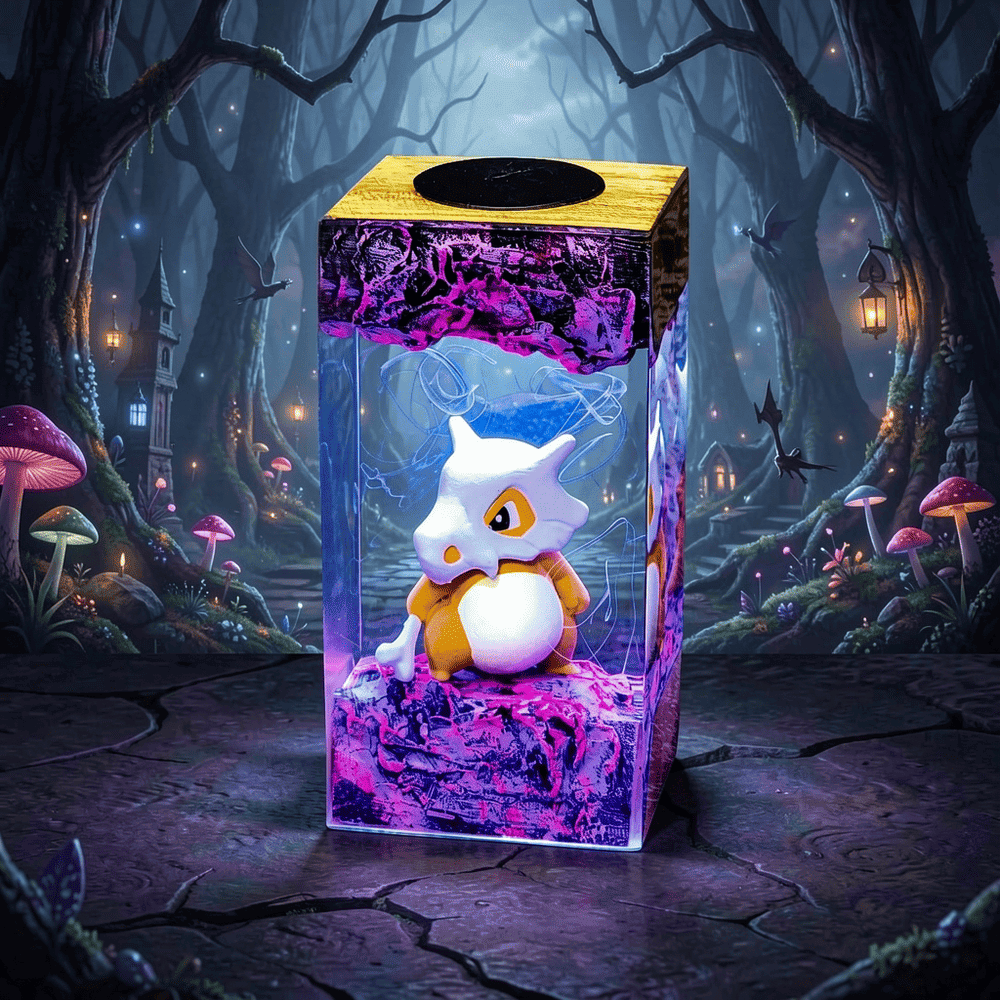 Cubone Lamp: Handcrafted Pokemon Resin Art for True Fans - Image 4