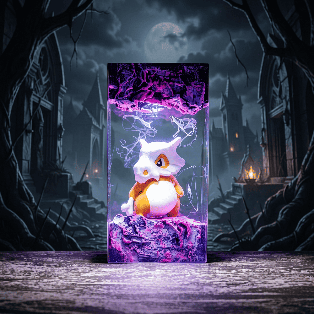 Cubone Lamp: Handcrafted Pokemon Resin Art for True Fans - Image 5