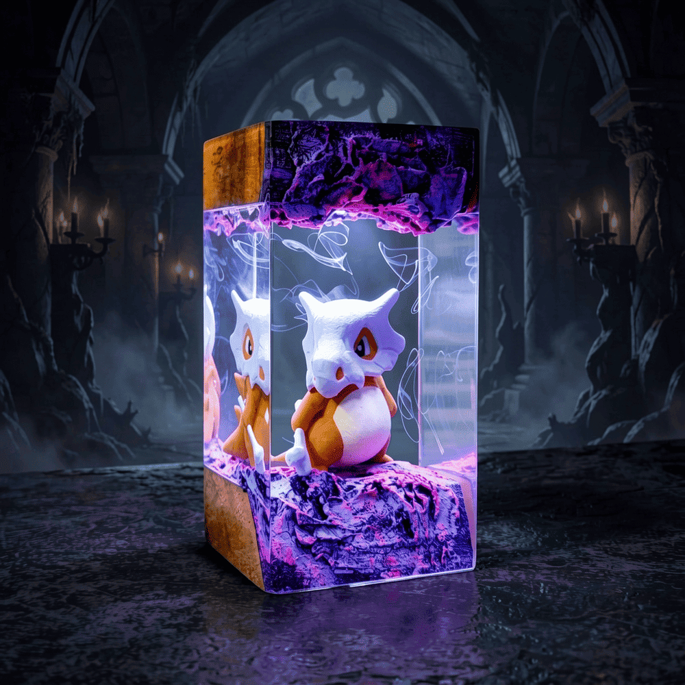 Cubone Lamp: Handcrafted Pokemon Resin Art for True Fans - Image 6