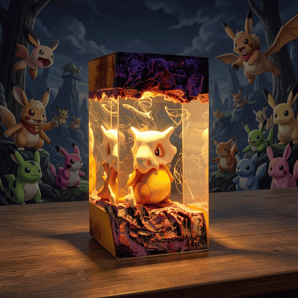 Cubone Lamp: Handcrafted Pokemon Resin Art for True Fans - Image 7