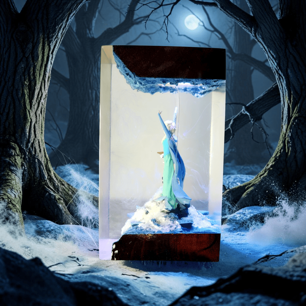 elsa resin lamp