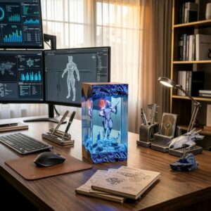 warframe excalibur resin table lamp
