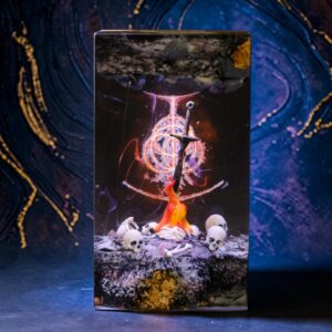 dark souls bonfire resin lamp