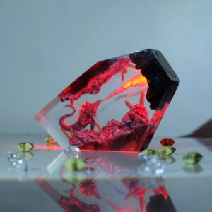 standing godzilla resin lamp decor