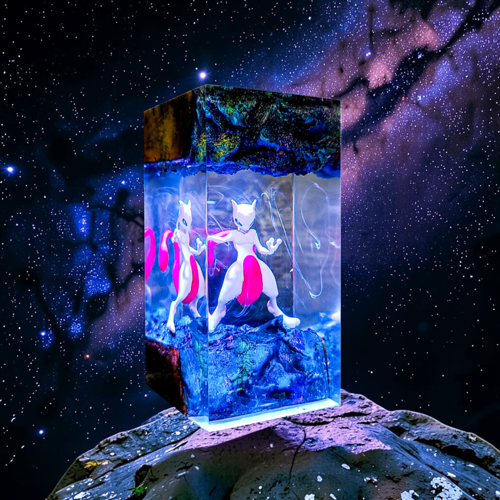 mewtwo resin lamp decor