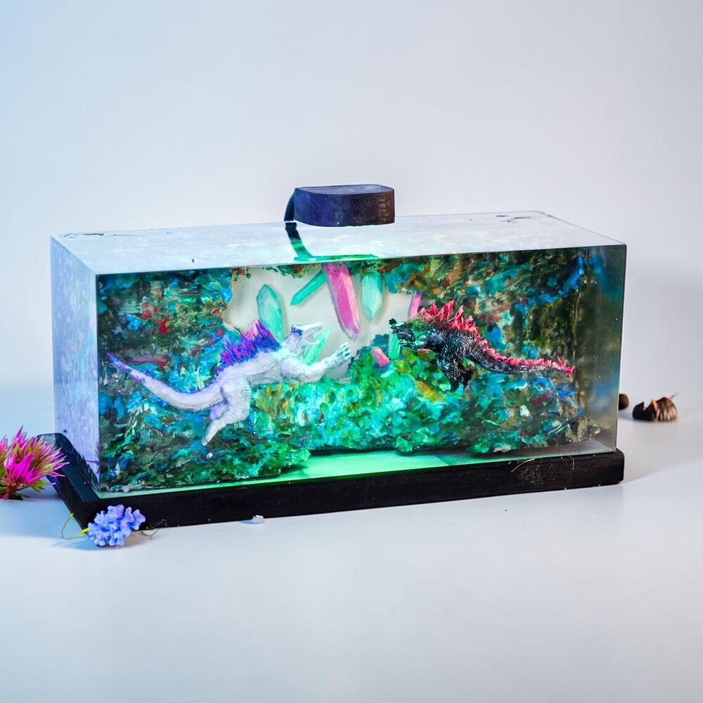 godzilla vs shimo table lamp decor