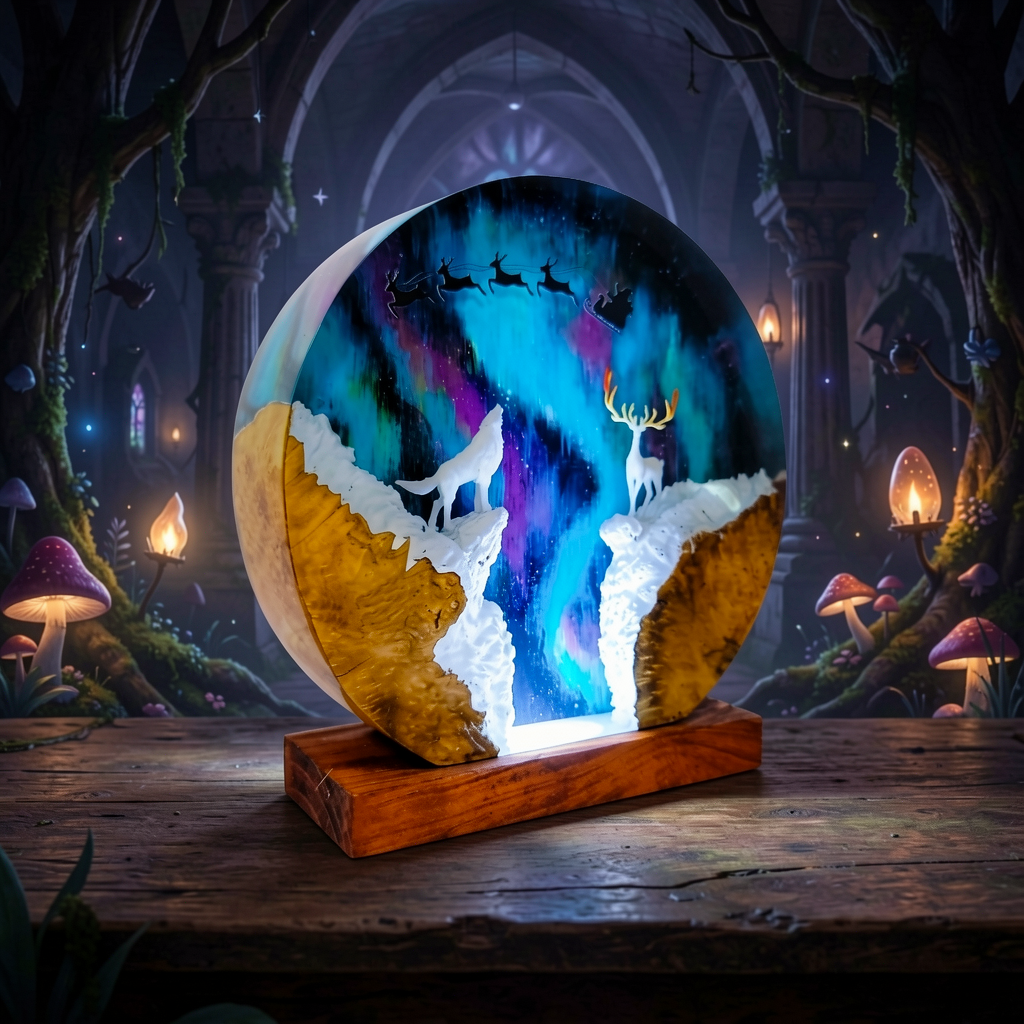 aurora borealis night light
