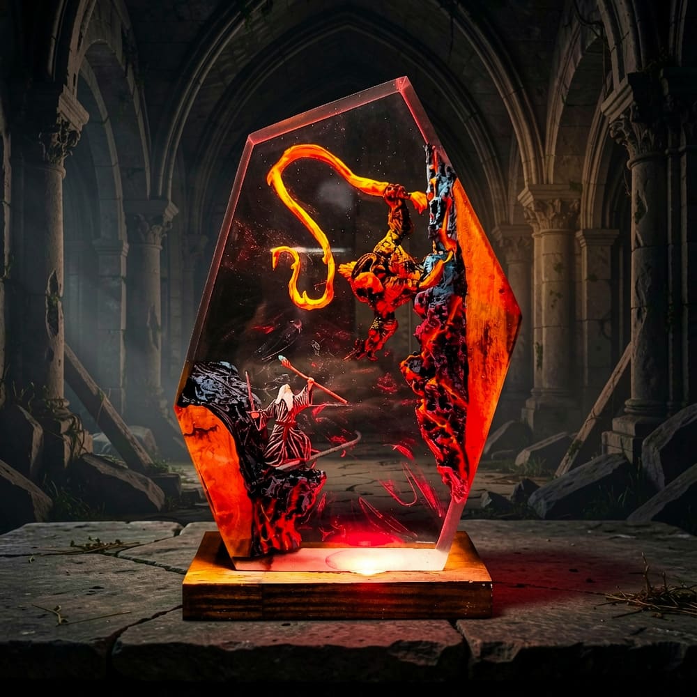 gandalf resin lamp