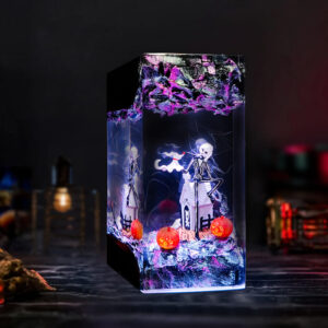skeleton halloween lamp - white
