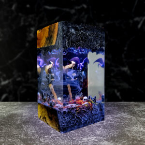 magik and lockheed lamp - resin lamp