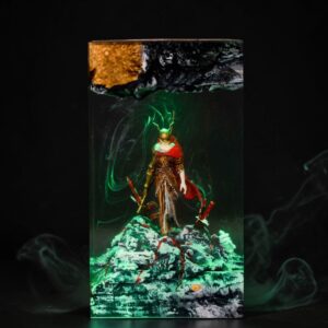 malenia elden ring epoxy lamp green
