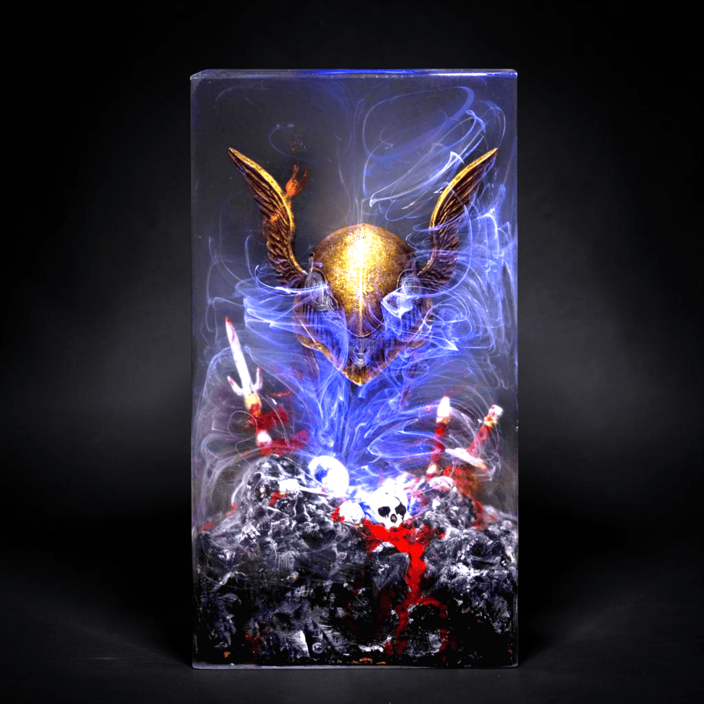 malenia's mask lamp blue