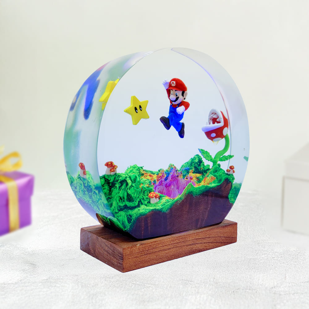 mario lamp blue