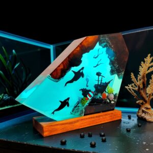 ocean whale 3d table lamp