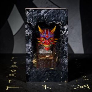 oni mask resin lamp