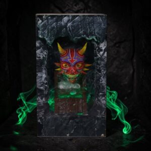 oni mask lamp green