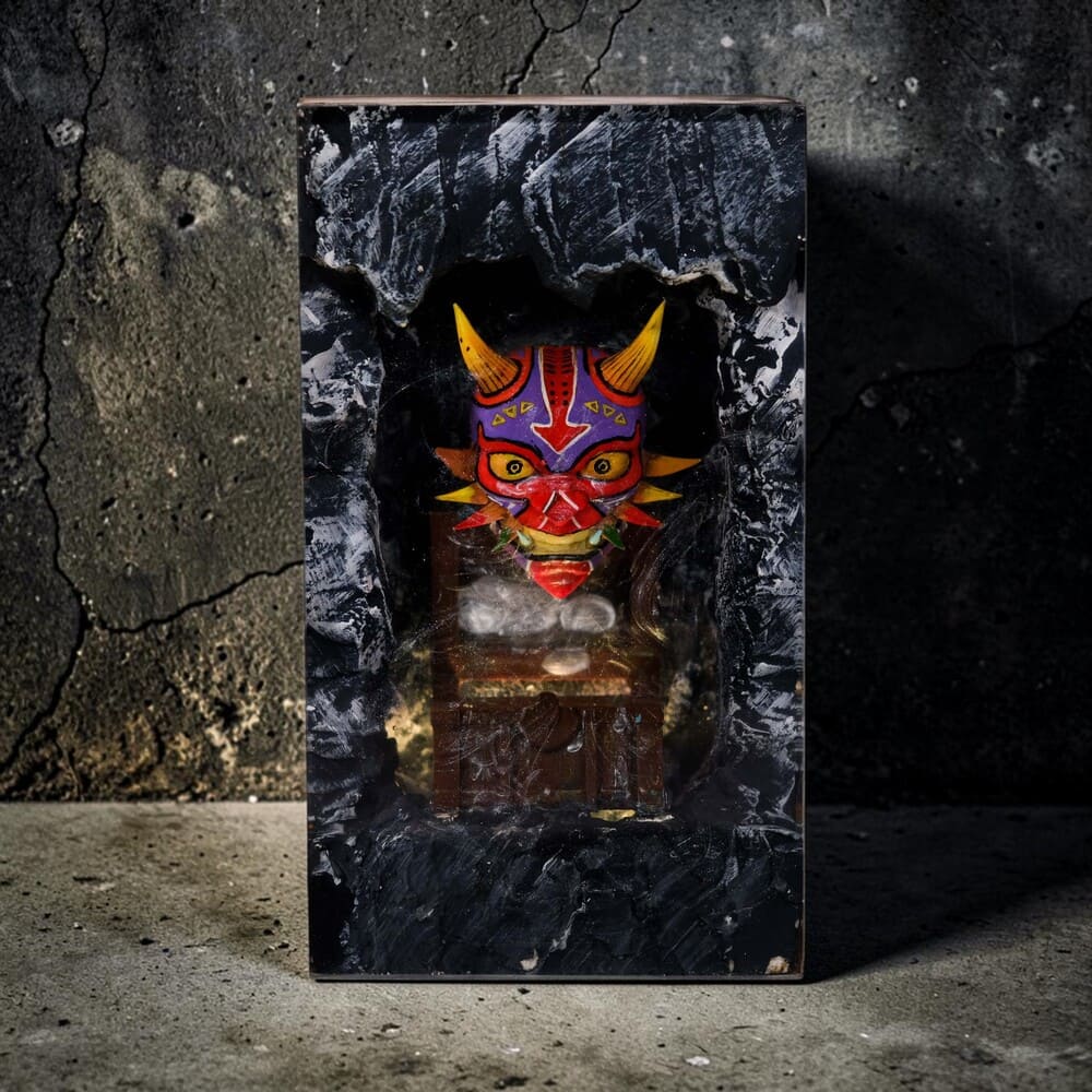 oni mask lamp