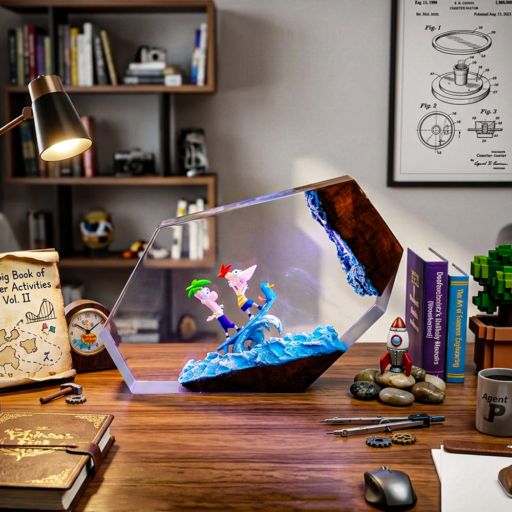 phineas and ferb lamp decor
