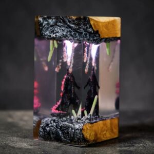 pink godzilla resin lamp