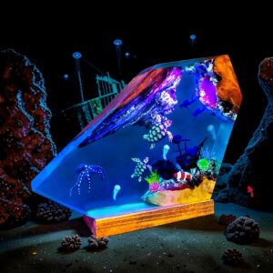 sea animals 3d epoxy lamp