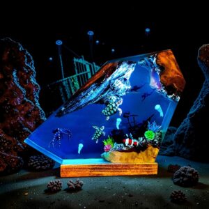 sea animals epoxy lamp