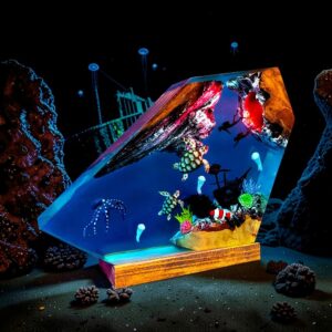sea animals resin lamp