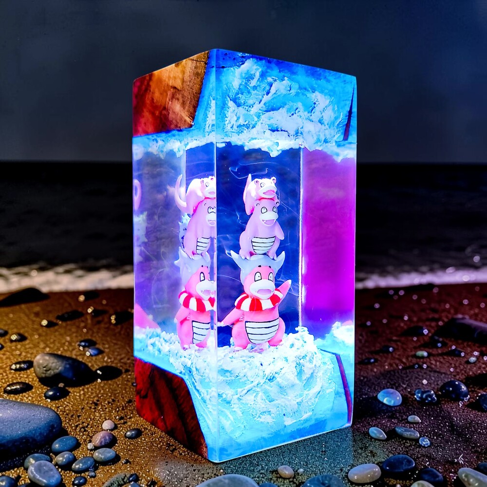 slowpoke resin lamp decor
