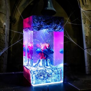 spiderman and venom resin table lamp