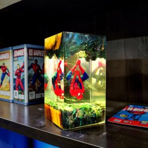 spiderman 3d table epoxy lamp