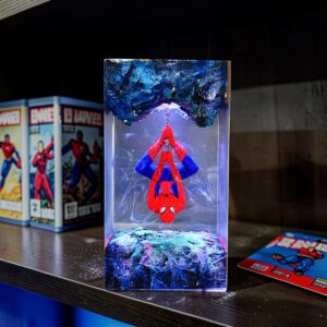 spiderman table epoxy lamp