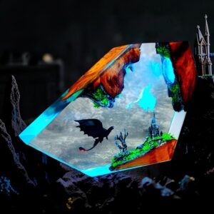 toothless dragon epoxy lamp