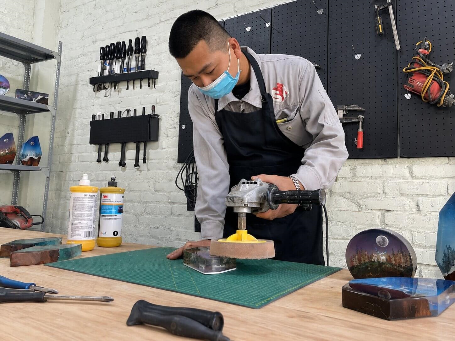 a staff working for the studio
