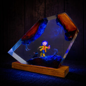 Coraline resin lamp