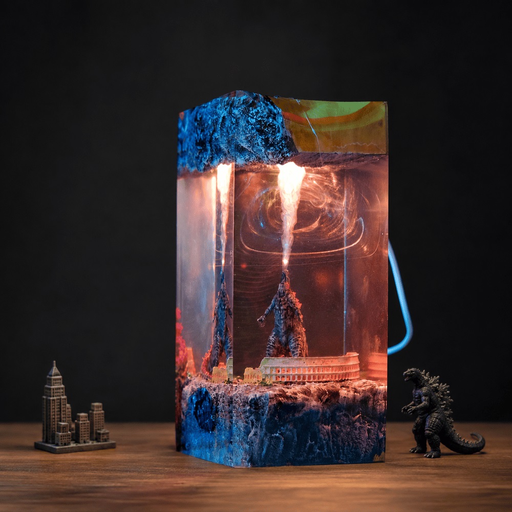 custom Godzilla night light