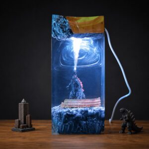 custom Godzilla resin lamp