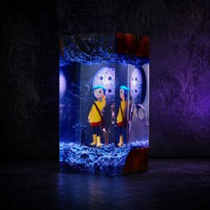 Handcrafted Coraline epoxy resin lamp - fourth gallery image