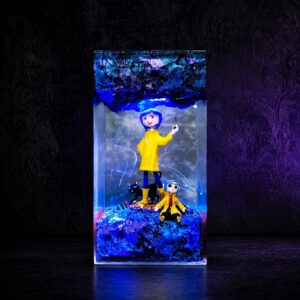 handmade coraline night light (front view)