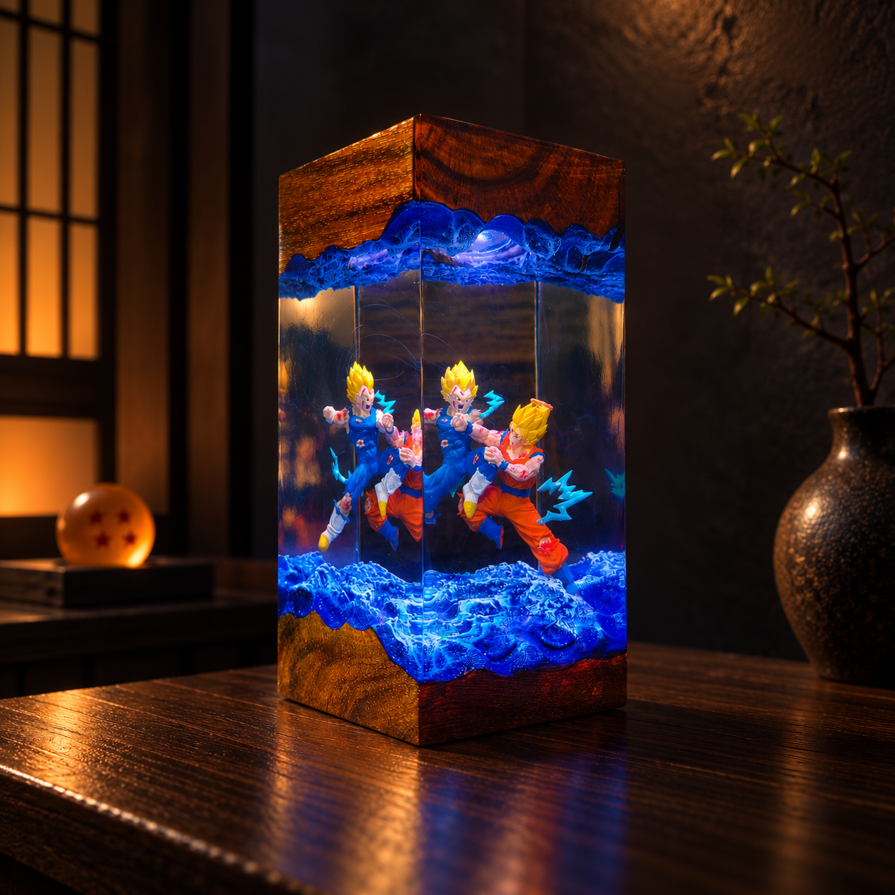 Goku vs Vegeta Resin Lamp