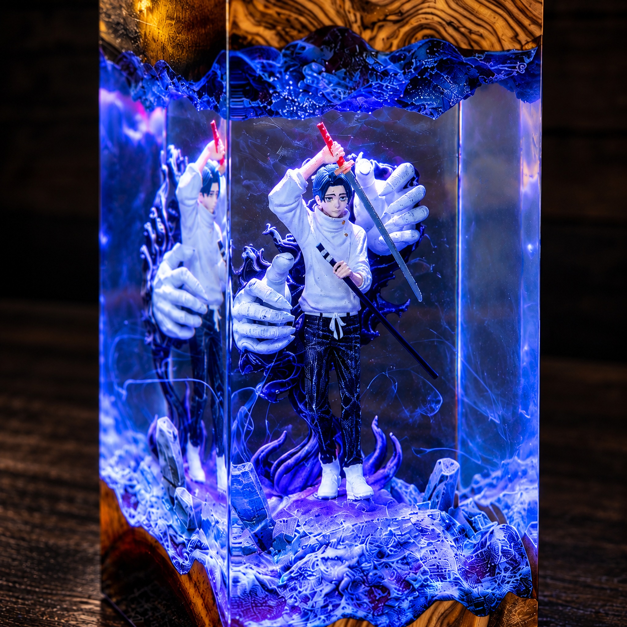 Handmade Yuta Okkotsu Resin Lamp | Ultimate JJK Rika Spirit Diorama - Image 8